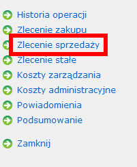 Zlecenie sprzedaży