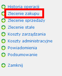 Zlecenie zakupu