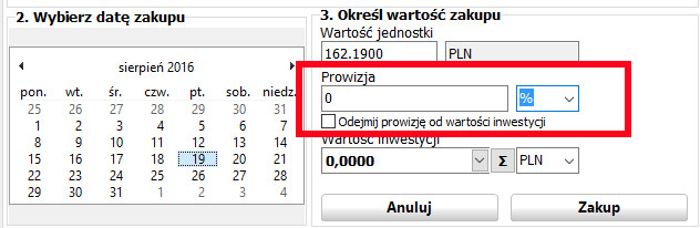 Wartość prowizji