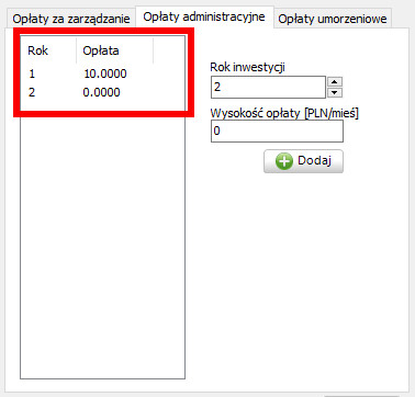 Rocznej opłata administracyjna