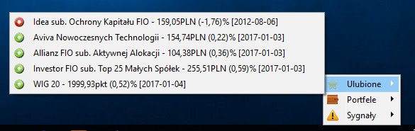 Szybki podgląd notowań