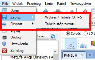 Menu Plik Zapisz